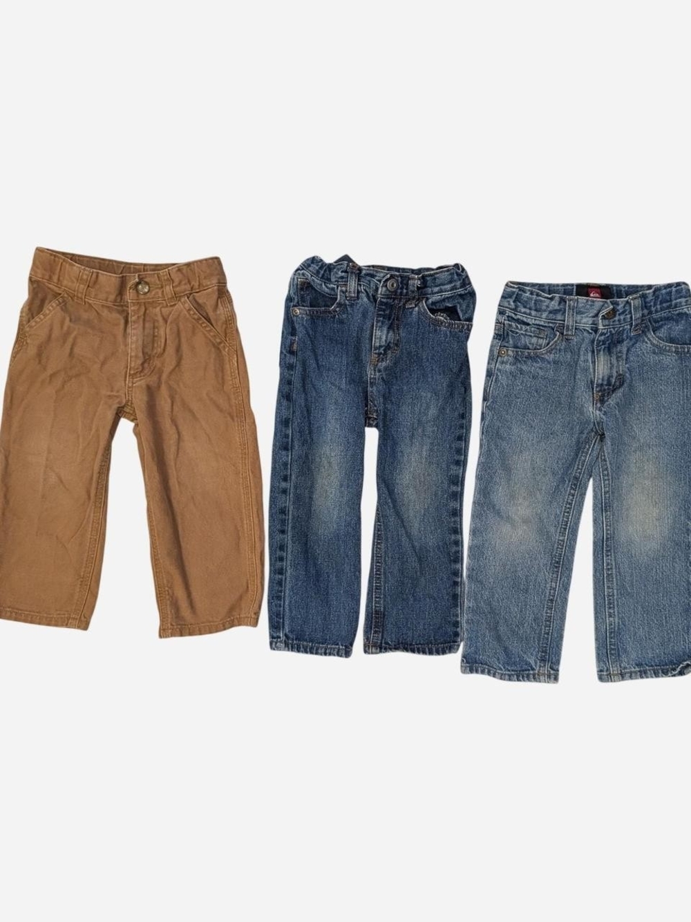 Carhartt Kids Canvas Pants and Two Denim Jeans - Brown and Blue
